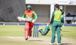 Zimbabwe Women batter Christabel Chatonzwa in action in the fourth one-dayer against South Africa Emerging Women