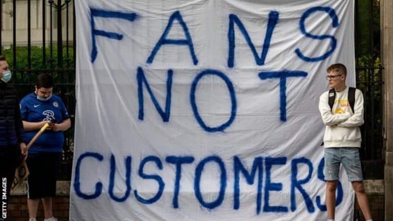 The ESL proposals sparked a number of fan protests outside the clubs' stadiums