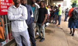 Young people queuing to register to vote in Harare (Lovejoy Mutongwiza/263Chat)