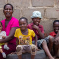 Rumbidzai Muvengwa and her children benefitted from the ESCT program (Pic by Lovejoy Mutongwiza)