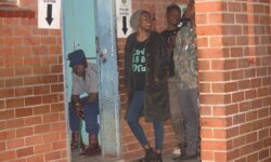 Young people queue in to cast their ballots during the August 23, 2023 elections in Harare, Zimbabwe (Pic by Lovejoy Mutongwiza)